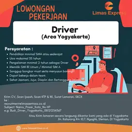 LOWONGAN KERJA SUPIR (DRIVER EKSPEDISI) YOGYAKARTA