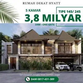 RUMAH MEWAH DIJUAL CEPAT 5 KAMAR ONE GATE DEKAT HYATT  JOGJA