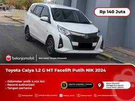 [ LOW KM 4.000 ] Toyota Calya 1.2 G MT Manual Facelift Putih NIK 2024