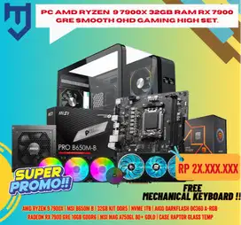 PC AMD Ryzen 9 7900X 32GB RAM RX 7900 GRE Smooth QHD Gaming High Set.