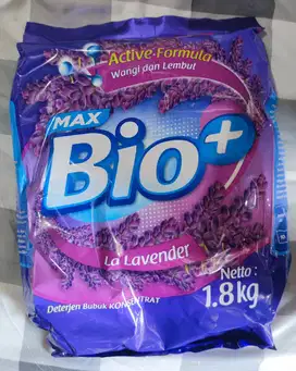 Max Bio+ Deterjen Bubuk kemasan 1.8 kg Lavender