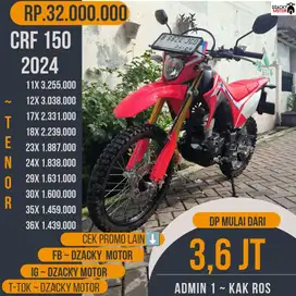 HONDA CRF 150 L JUAL CASH CREDIT DP MULAI 3,6 JUTA