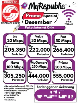 WIFI MURAH 200RB GRATIS PEMASANGAN UNLIMITED