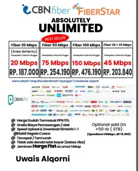 WIFI CBN FIBERSTAR / XL HOME/MYREP/INDIHOME