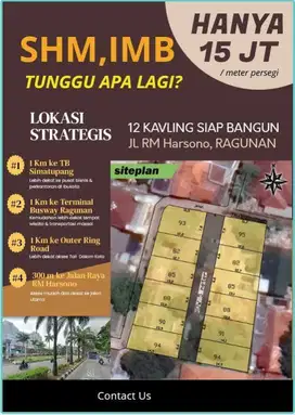 Jual Tanah Kavling Di Ragunan Jaksel,SHM Sudah Pecah Perkavling