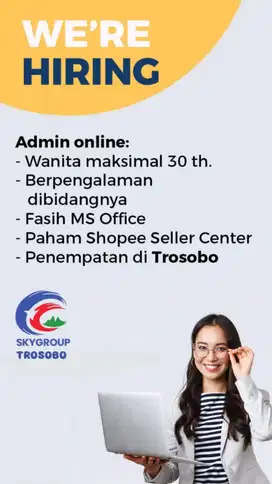 Dibutuhkan segera ADMIN ONLINE (AO)