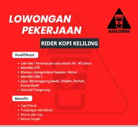 DIBUTUHKAN SEGERA: RIDER KOPI KELILING