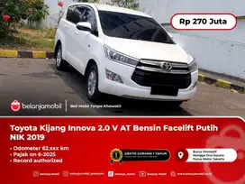 [PAJAK PANJANG] Toyota Kijang Innova 2.0 V AT Bensin Putih 2019/2020