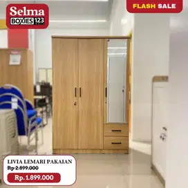 Lemari baju 3pintu dengan cermin