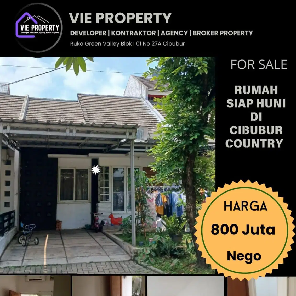 Siap Huni Rumah di Cibubur Country Cikeas Harga Nego