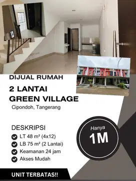 Dijual Rumah Green Village Hunian Nyaman & Asri, Cipondoh, Tangerang
