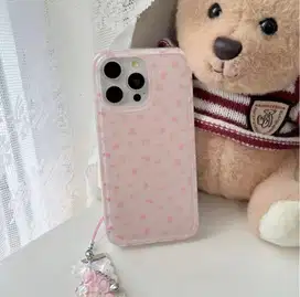 Case Iphone 15 Pro Max Pink Rose Croquette