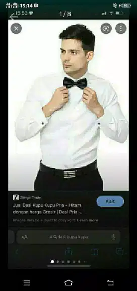 Dasi kupu kupu Polos Pria Wanita