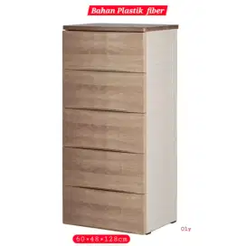 Drawer Plastik fiber  5laci Lemari Anti Rayap lemari Baju promo murah