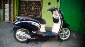 scoopy fi th 2014 asli biru warna langka mesin sehat body cat ori