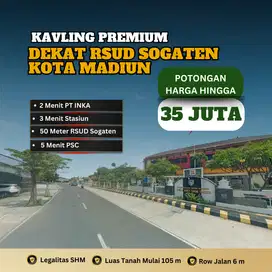 Spesial Promo Jual Tanah Murah area Sogaten Kota Madiun