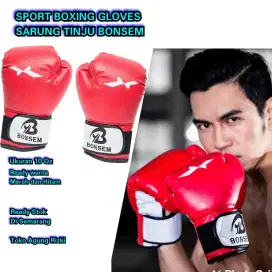 SPORT BOXING GLOVES SARUNG TINJU BONSEM LATIHAN MMA MUAY THAI