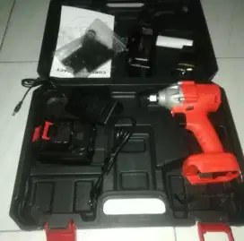 Mesin bor baut impact wrench cordless baterai 2 baterai xenon  promo