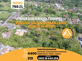 Tanah Pekarangan Tempel Merdikorejo Pinggir Jalan Bonus Sungai