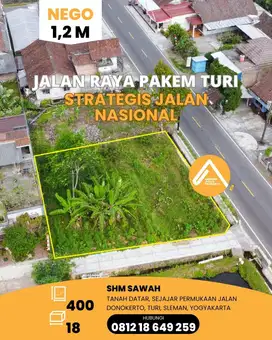 Tanah Pinggir Jalan Raya Pakem Turi Lokasi Strategis