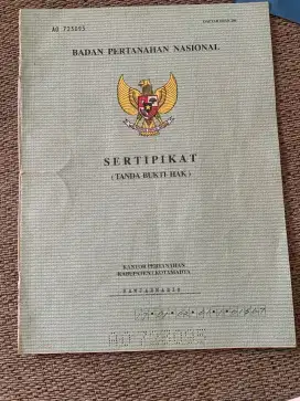 Dijual tanah sertifikat SHM