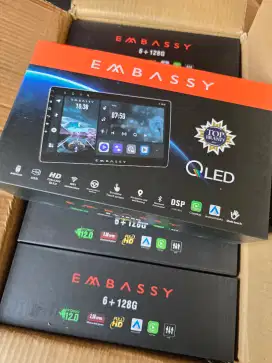 Android 9inch Embassy ram 6/128GB Layar Qled