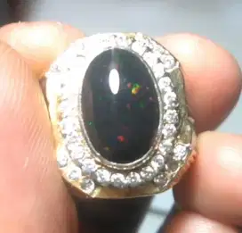 Black Opal Banten Ring Perak