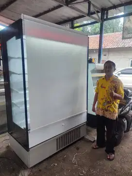 Open Multideck Chiller panjang 128 cm merk Sanyo display buah sayuran