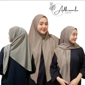 JILBAB SEGITIGA INSTAN WARNA COKSU READY.