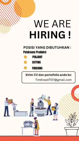 LOWONGAN KERJA PENJAHIT, CUTTING, FINISHING