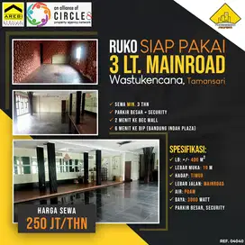 Co-working Space, Cocok Utk Kantor, Cafe, Bimbel Mainroad Wastukencana