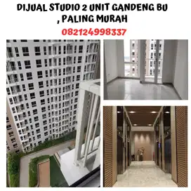 DIJUAL STUDIO 2 UNIT GANDENG BU , PALING MURAH