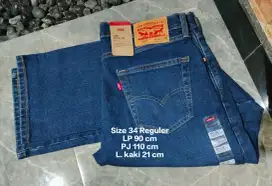 JEANS LEVIS 505 REGULER SIZE 34 NEW ORIGIN