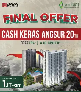 Apartemen Emerald Bintaro Tower C Studio & 2 BR