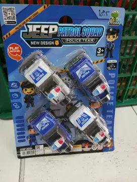 Mainan Anak Jeep Patrol Police Isi 4