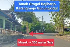 Tanah dijual strategis mangku 2 jalan (Hook) di dekat kota Wonosari