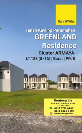 Dijual Tanah Greenland Residence Menganti - Cluster Armaya - Luas 128