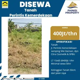 DISEWAKAN TANAH DI PERINTIS KEMERDEKAAN SAMPING MIE GACOAN DAN CITRA