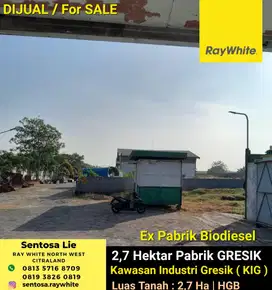 Dijual 2,7 Ha Pabrik Industri Gresik di KIG Kawasan Industri Gresik