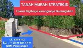 Tanah Mangku Jalan Raya Bejiharjo Karangmojo Murah Strategis