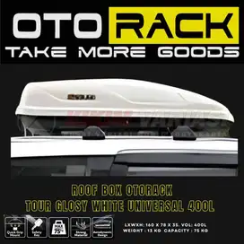 ROOF BOX MOBIL | ORIGINAL OTORACK | TOUR GLOSY WHITE | UNIVERSAL 400L