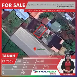 DIJUAL TANAH AKSES MUDAH AKSES, DAERAH RAMAI PENDUDUK DIKOTA PONTIANAK