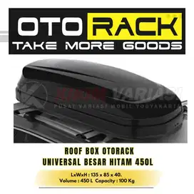 Roof Box Mobil |  Otorack | Universal | Hitam | kapasitas 450L