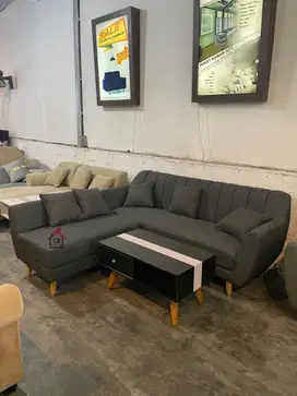 sofa L scandinavian ready stok siap kirim