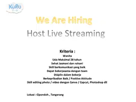 Host Live Streaming & Konten Kreator