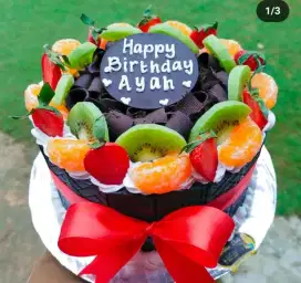 kue tart buah coklat