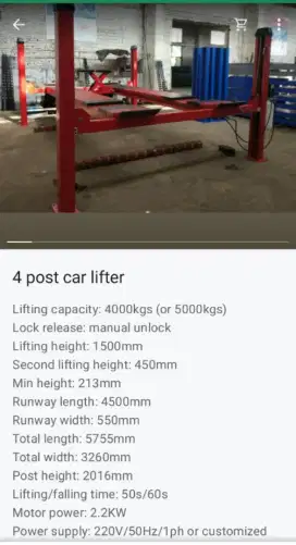 4post lift mobil, four post lift mobil