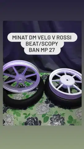 dijual velg v rossi p 8 sama ban sport mp 27