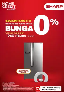 SEGAMPANG ITU DAPATKAN CICILAN BUNGA 0%HANYA DI HOMECREDIT