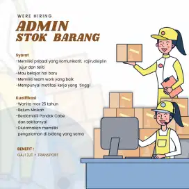 DIBUTUHKAN ADMIN STOK DAN ADMIN SOSIAL MEDIA